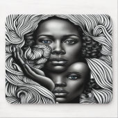 Tapis De Souris Des yeux de beauté complexes de l'âme (Devant)