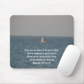 Tapis De Souris Descente en mer dans la citation biblique de navir (Avec souris)