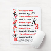 Tapis De Souris Description Drôle mais Vrai Trini sur (Avec souris)