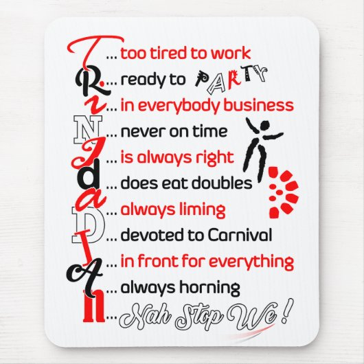 Tapis De Souris Description Drôle mais Vrai Trini sur (Devant)