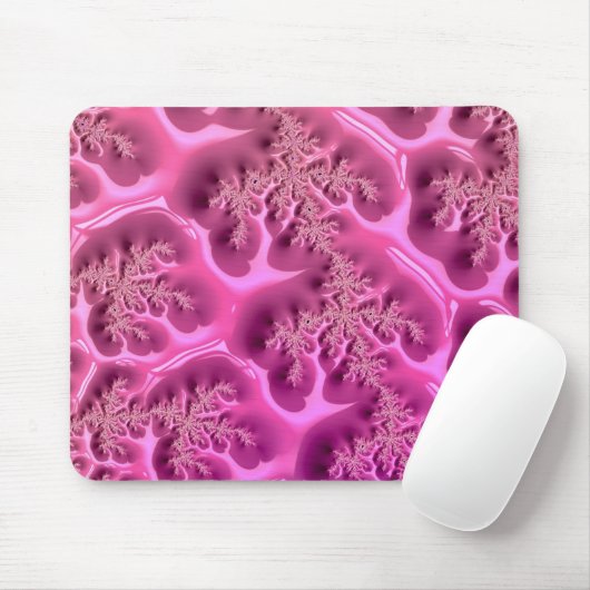 Tapis De Souris Design Abstrait fractal ~ Waffle rose ~ Pad de sou (Avec souris)