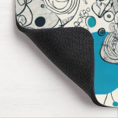 Tapis De Souris Design abstrait moderne, lignes fluides Lancer l'o (Coin)