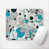 Tapis De Souris Design abstrait moderne, lignes fluides Lancer l'o (Avec souris)