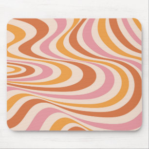 Tapis De Souris Design abstrait rose et orange
