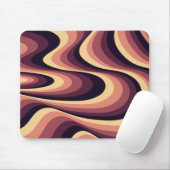 Tapis De Souris Design abstrait violet, rose et beige (Avec souris)