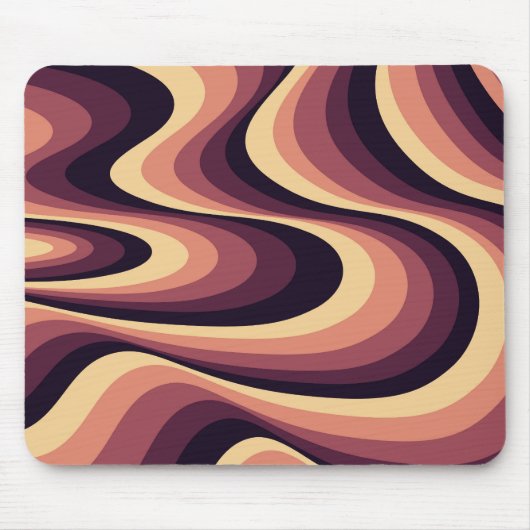 Tapis De Souris Design abstrait violet, rose et beige (Devant)