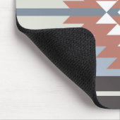 Tapis De Souris Design aztèque en rose et bleu (Coin)