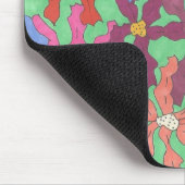 Tapis De Souris Design Boho Motif à fleurs rétro (Coin)