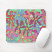 Tapis De Souris Design Boho Motif à fleurs rétro (Avec souris)