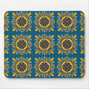 Tapis De Souris Design de carreaux victoriens en céramique foncée