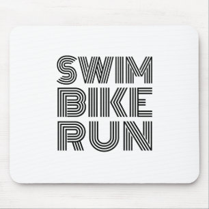 Tapis De Souris Design de course de vélo de nage de Triathlon