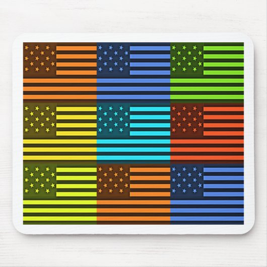 Tapis De Souris Design de drapeau Motif Américain Inspiré Arc-En-C (Devant)