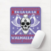 Tapis De Souris Design de Noël moche Fa-La-La-Valhalla Viking Val (Avec souris)