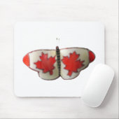 Tapis De Souris Design de papillon du drapeau canadien (Avec souris)