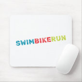Tapis De Souris Design de triathlon (Avec souris)