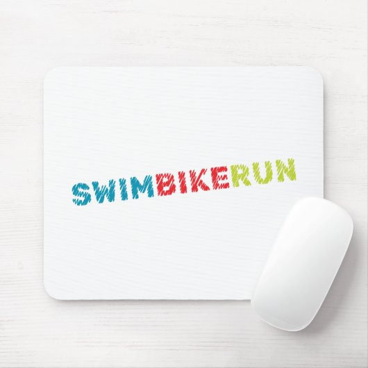 Tapis De Souris Design de triathlon (Avec souris)