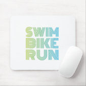 Tapis De Souris Design de triathlon (Avec souris)