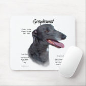 Tapis De Souris Design d'histoire Greyhound (Avec souris)