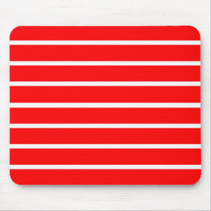Tapis De Souris Design en bandes rouge et blanc
