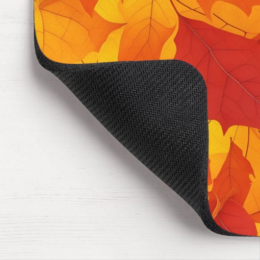 Tapis De Souris Design feuille brillant à l'automne (Coin)