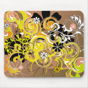 Tapis De Souris Design floral abstrait