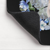 Tapis De Souris Design floral bleu (Coin)