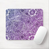 Tapis De Souris Design floral complexe dans les tons violets et bl (Avec souris)