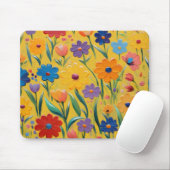 Tapis De Souris Design floral de printemps (Avec souris)