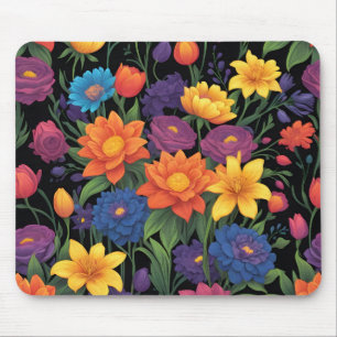 Tapis De Souris Design floral de printemps coloré