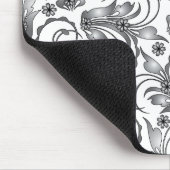 Tapis De Souris design floral gris (Coin)