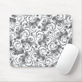 Tapis De Souris design floral gris (Avec souris)