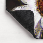 Tapis De Souris Design Funky Abstrait Fleur Blanc Faisy Art (Coin)