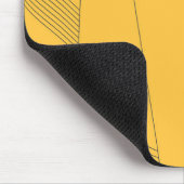 Tapis De Souris Design graphique abstrait simple, jaune, moderne (Coin)