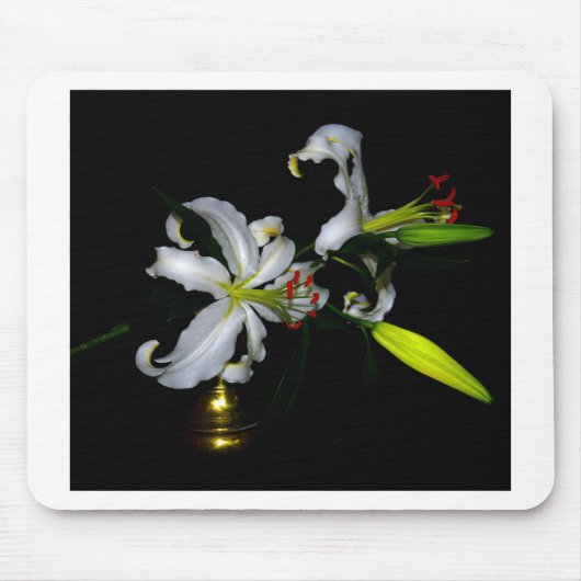 Tapis De Souris Design irlandais en laiton et en fleur (Devant)