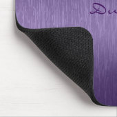 Tapis De Souris Design métallique violet profond en aluminium bros (Coin)