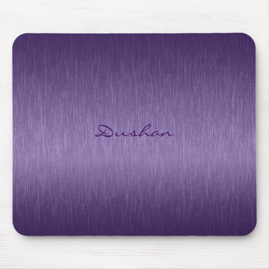 Tapis De Souris Design métallique violet profond en aluminium bros (Devant)