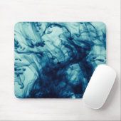 Tapis De Souris Design moderne Abstrait bleu liquide (Avec souris)