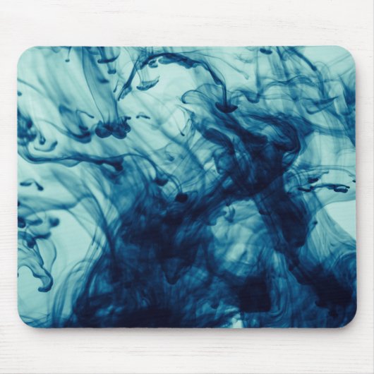 Tapis De Souris Design moderne Abstrait bleu liquide (Devant)