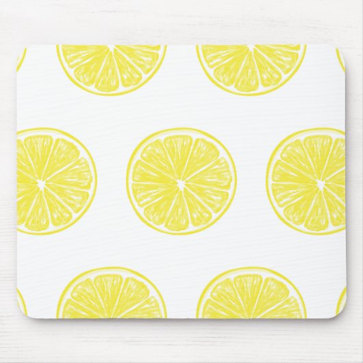 Tapis De Souris Design motif de tranches de citron (Devant)