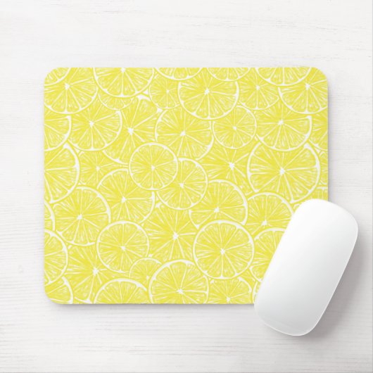 Tapis De Souris Design motif de tranches de citron (Avec souris)