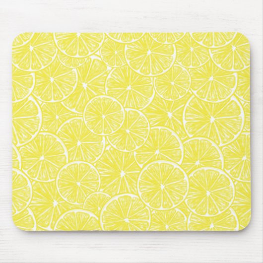 Tapis De Souris Design motif de tranches de citron (Devant)