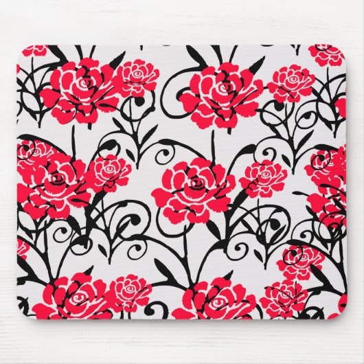 Tapis De Souris Design Motif d'illustrations de rose rouge (Devant)