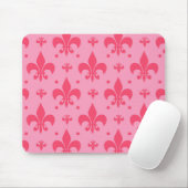 Tapis De Souris Design Motif rose Fleur de lis (Avec souris)