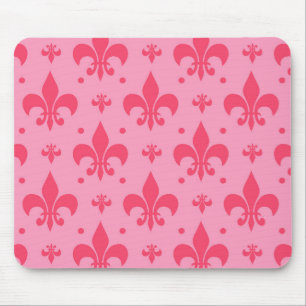 Tapis De Souris Design Motif rose Fleur de lis