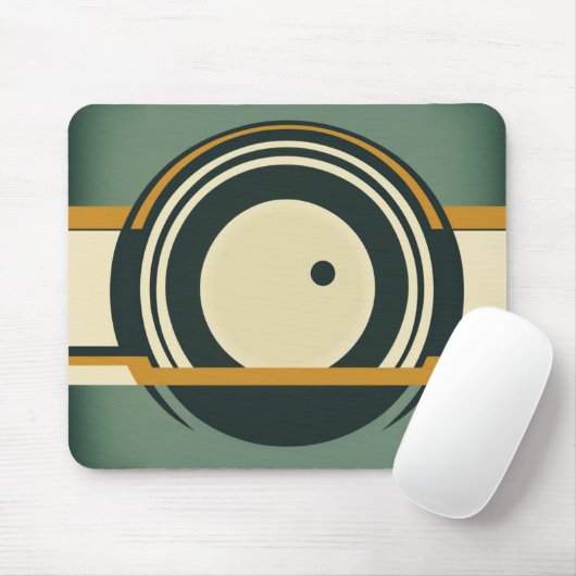Tapis De Souris Design Mousepad - rétro 70 s (Avec souris)