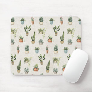 Tapis De Souris Design Plante aquarelle pointé