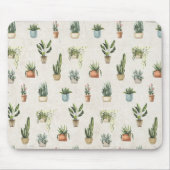 Tapis De Souris Design Plante aquarelle pointé (Devant)