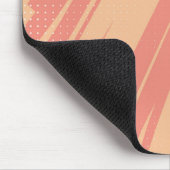 Tapis De Souris Design rétro abstrait rose et orange (Coin)