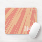Tapis De Souris Design rétro abstrait rose et orange (Avec souris)