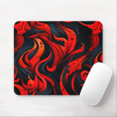 Tapis De Souris Design rouge et noir (Avec souris)